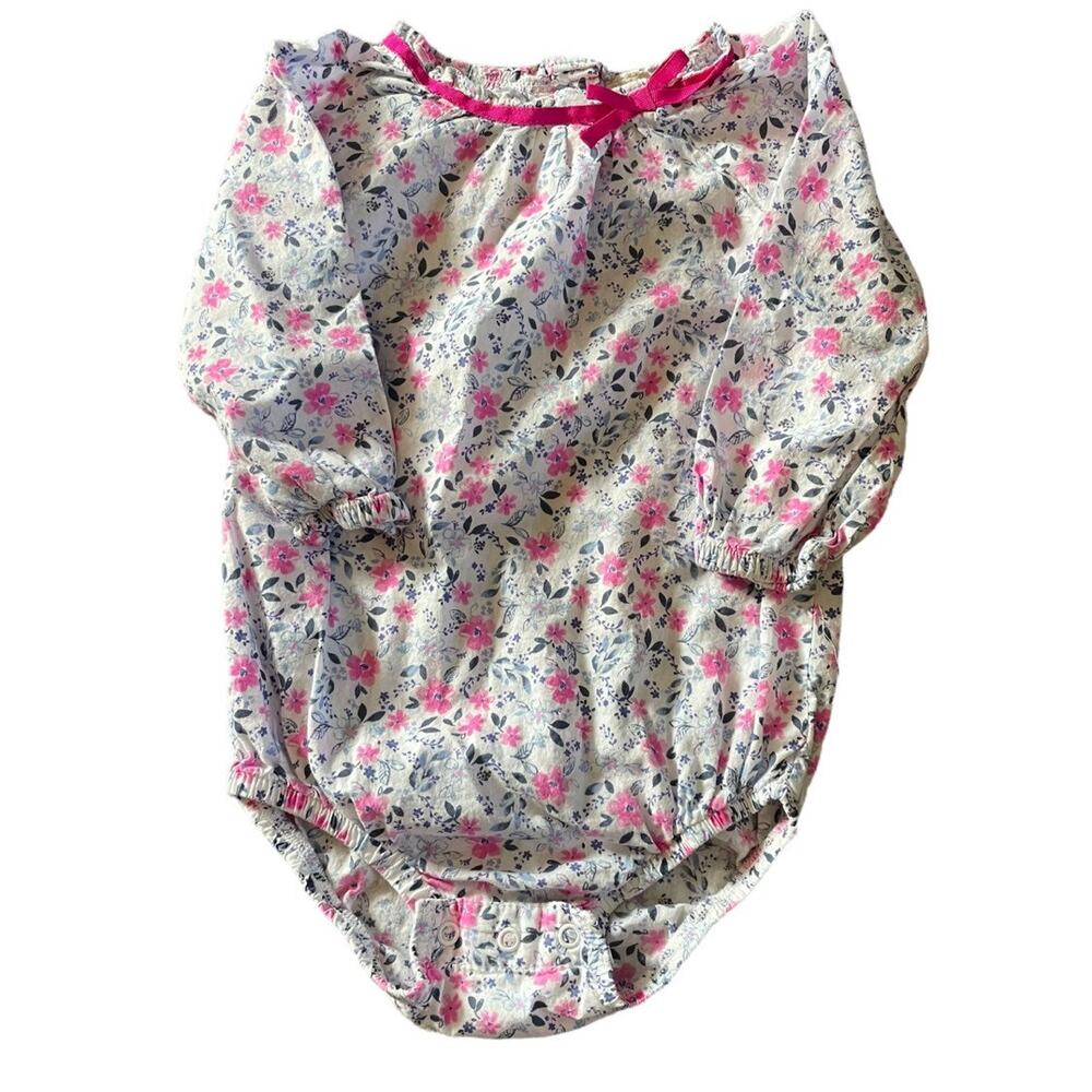 OshKosh B'gosh Baby Girl Sz 18 Months lightweight floral Pink One Piece